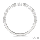 1/5 Ctw Marquise & Square Mount Round Cut Diamond Stack Band in 14K White Gold