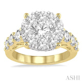2 ctw Round Diamond Lovebright Ring in 14K Yellow and White Gold