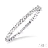 3.00 ctw Round Cut Diamond Bangle in 14K White Gold