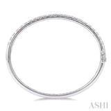 3.00 ctw Round Cut Diamond Bangle in 14K White Gold