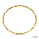 3.00 ctw Round Cut Diamond Bangle in 14K Yellow Gold