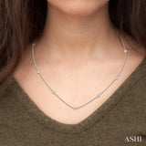 1 ctw Round Cut Diamond Fashion Necklace in 14K White Gold