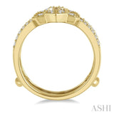 1/3 ctw Ethnic Crown Center Round Cut Diamond Insert Ring in 14K Yellow Gold