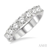 2.00 ctw 7 Stone Round Cut Diamond Wedding Band in 14K White Gold