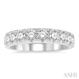 2.00 ctw 11 Stone Round Cut Diamond Wedding Band in 14K White Gold