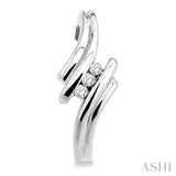 1/10 ctw Round Cut Diamond Earrings in Sterling Silver