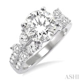 1.00 ctw Diamond Semi-Mount Engagement Ring in 14K White Gold