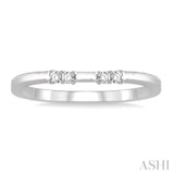 1/10 ctw Round Cut Diamond Wedding Band in 14K White Gold