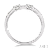 1/10 ctw Round Cut Diamond Wedding Band in 14K White Gold