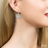 1/20 ctw Cushion Shape Single Cut Diamond Earrings in Sterling Silver