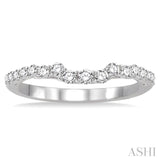 3/8 ctw Round Cut Diamond Wedding Band in 14K White Gold