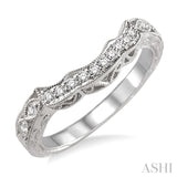 1/6 ctw Round Cut Diamond Wedding Band in 14K White Gold