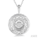 1/20 Ctw Diamond Emotion Pendant in Sterling Silver with Chain