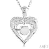 1/20 Ctw Diamond Emotion Pendant in Sterling Silver with Chain