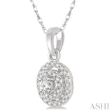 1/5 ctw Round Cut Diamond Fashion Pendant in 14K White Gold with Chain