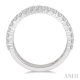 1 1/4 ctw Triple Row Round Cut Diamond Wedding Band in 14K White Gold