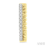 1/4 Ctw Circular Bead & Round Cut Bead Bijoux Diamond Hoop Earring in 14K Yellow Gold