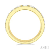 2.00 ctw Channel Set 11 Stone Round Cut Diamond Wedding Band in 14K Yellow Gold