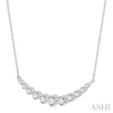 3/4 ctw Diamond Smile Necklace in 14K White Gold