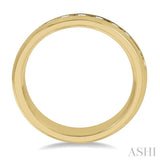 1 ctw Niched Center Round Cut Diamond Men's Wedding Band in 14K Yellow Gold