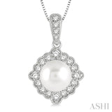 7 MMRD Cultured Pearl .20CTRDDM HALO PD WG10K-G+CH*