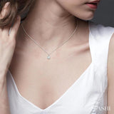 1/3 ctw Round Cut Diamond Necklace in 14K White Gold