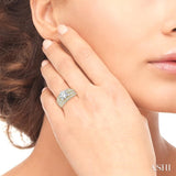 2 1/10 ctw Diamond Semi-Mount Engagement Ring in 14K Yellow and White Gold