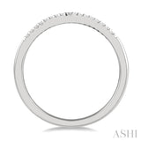 1/10 ctw Chevron Round Cut Diamond Petite Ring in 14K White Gold