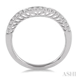 1/6 Ctw Round Cut Diamond Wedding Band in 14K White Gold