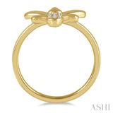 1/20 ctw Bumble Bee Round Cut Diamond Petite Fashion Ring in 10K Yellow Gold
