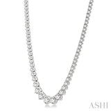 5.00 ctw Riviera Round Cut Diamond Necklace in 14K White Gold