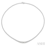 5.00 ctw Riviera Round Cut Diamond Necklace in 14K White Gold