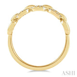 1/10 Ctw Round Cut Diamond Paper Clip Ring in 10K Yellow Gold