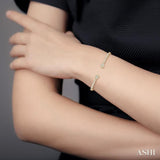 1.00 ctw Pear Shape Round Cut Diamond Open Cuff Bangle in 14K Yellow Gold