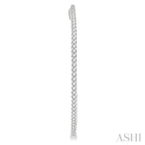 3.00 ctw Inside-Out Round Cut Diamond 2-Inch Hoop Earrings in 14K White Gold