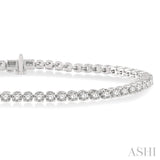 3.00 ctw Round Cut Diamond Tennis Bracelet in 14K White Gold
