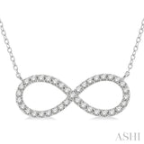 1/2 ctw Round Cut Diamond Infinity Pendant in 14K White Gold