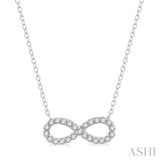 1/4 ctw Round Cut Diamond Infinity Pendant in 14K White Gold