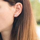 1/2 ctw Round Cut Diamond Stud Earring in 14K White Gold
