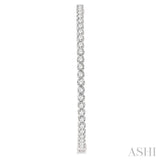 7.00 ctw Inside-Out Round Cut Diamond 2-Inch Hoop Earrings in 14K White Gold