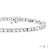 5 Ctw Round Cut Diamond Tennis Bracelet in 14K White Gold