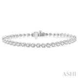 5.00CT RDDM 3 Prong Tennis Bracelet WG 14K-G*