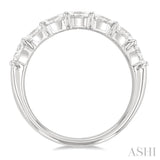 1.00 ctw East-West Oval Cut Diamond Fashion Ring in 14K White Gold
