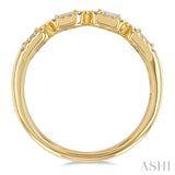 1/3 ctw East-West Baguette and Round Cut Diamond Fashion Band in 14K Yellow Gold