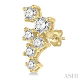 1/4 ctw Scatter Round Cut Diamond Fashion Earring in 14K Yellow Gold