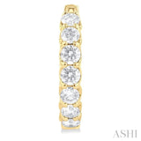 5.00 ctw Inside-Out Round Cut Diamond Hoop Earrings in 14K Yellow Gold
