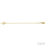 1/8 Ctw Petite Heart Round Cut Diamond Fashion Bracelet in 10K Yellow Gold