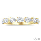 1 Ctw East-West Pear Shape Diamond Fashion Band in 14K Yellow Gold