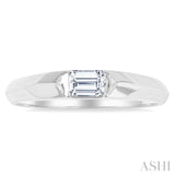 1/3 Ctw East-West Set Emerald Cut Diamond Fashion Ring in 14K White Gold