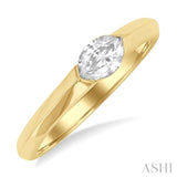 1/3 ctw East-West Set Marquise Cut Diamond Solitaire Fashion Ring in 14K Yellow Gold